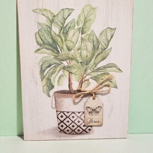 Decorative Plant Wall Art with Tag